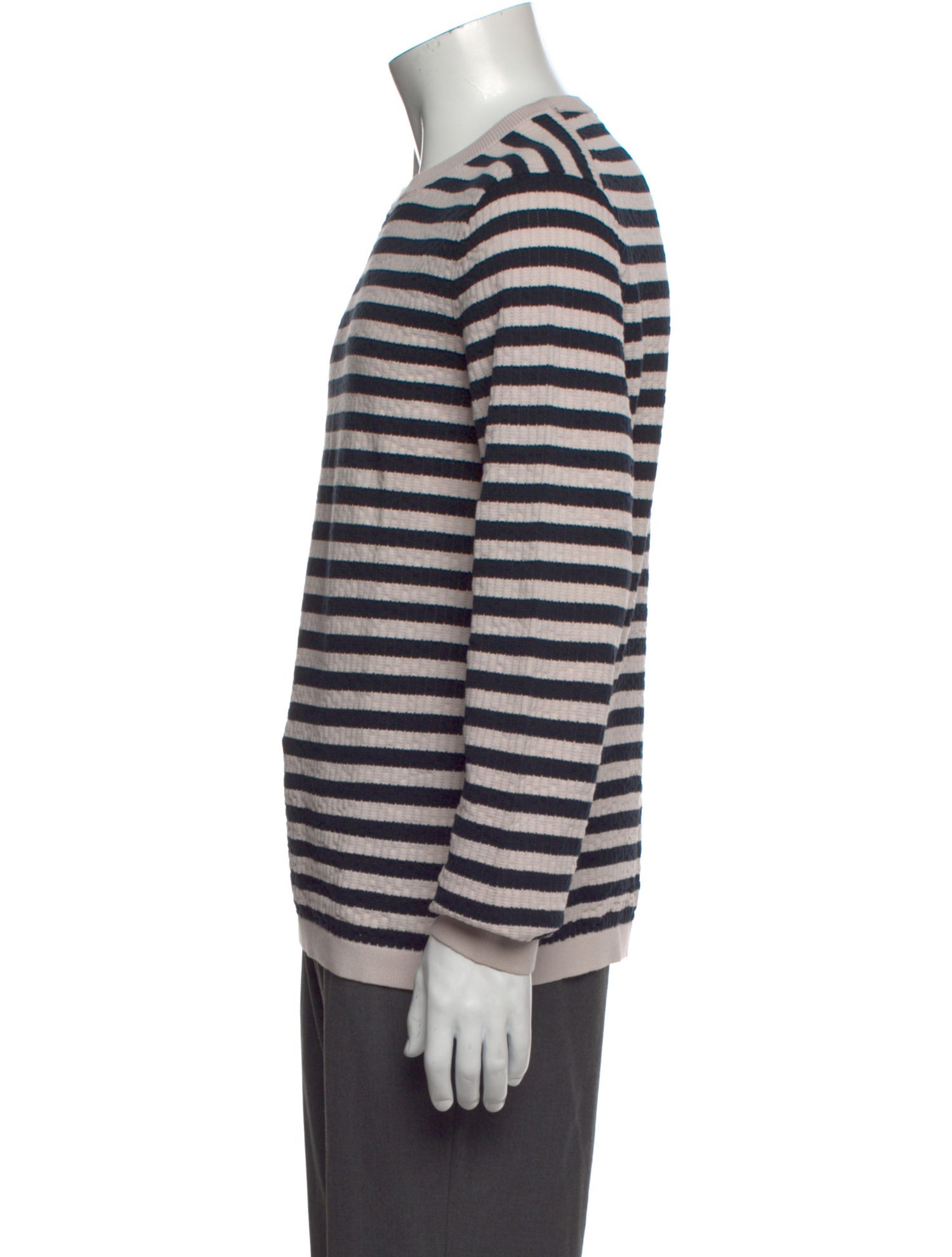 Theory Striped Crew Neck Pullover