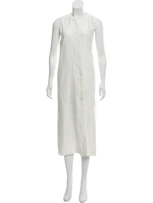 Theory Sleeveless Midi Dress White