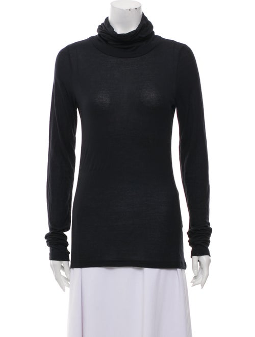 Theory Turtleneck Long Sleeve Sweatshirt Black