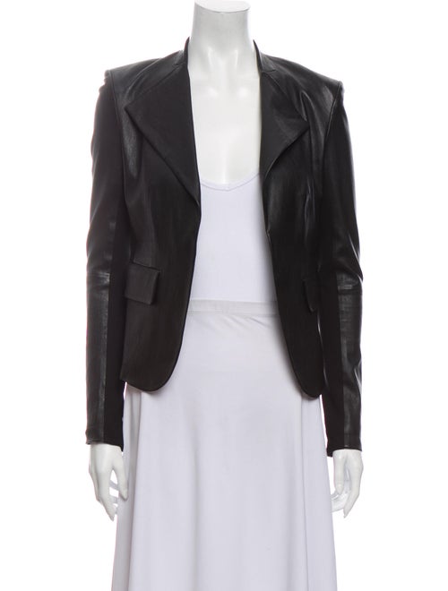 Theory Lamb Leather Blazer Black