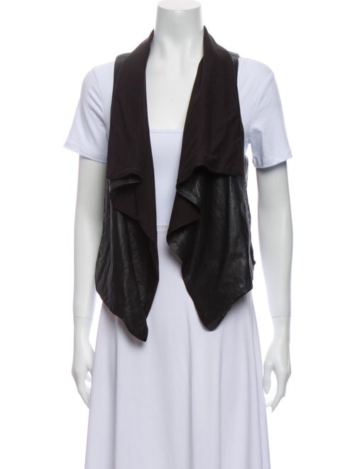 Theory Leather Vest Black