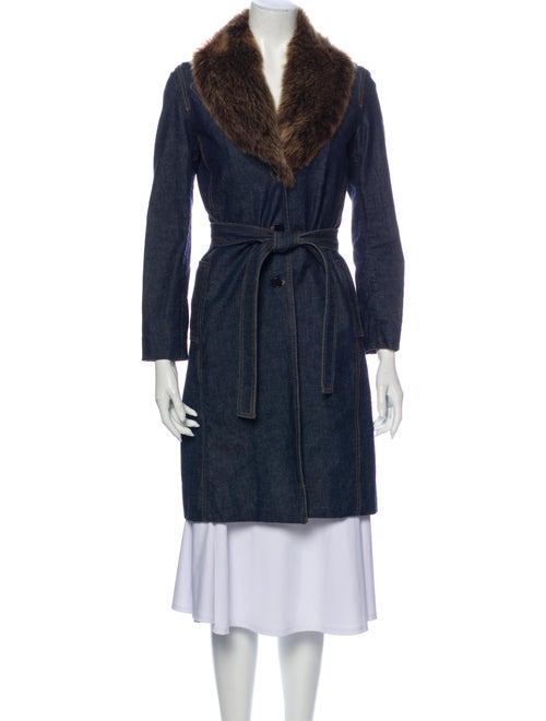 Theory Trench Coat Blue