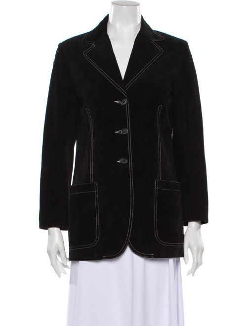 Theory Leather Blazer Black