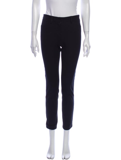 Theory Silk Straight Leg Pants Black
