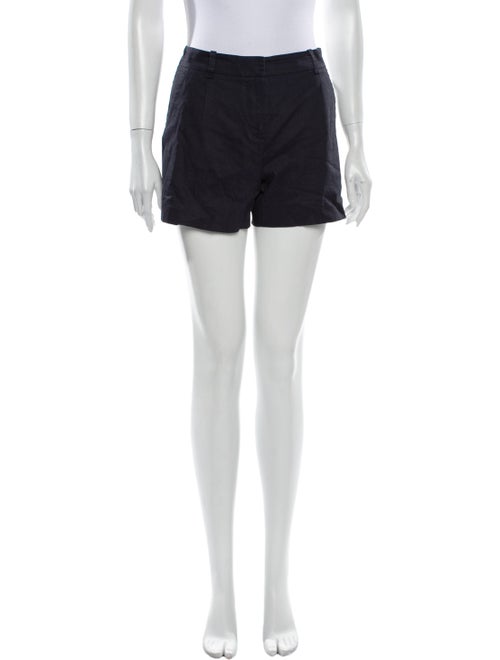 Theory Linen Mini Shorts Blue