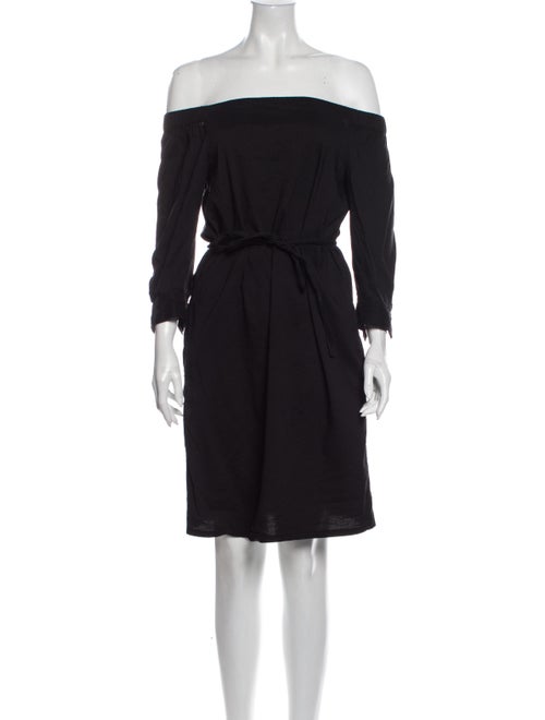Theory Linen Mini Dress Black