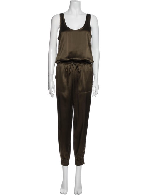 Theory Scoop Neck Jumpsuit Green
