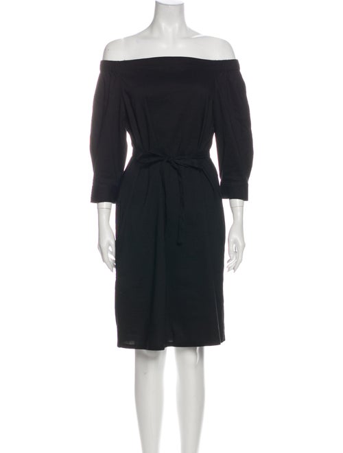 Theory Linen Mini Dress Black