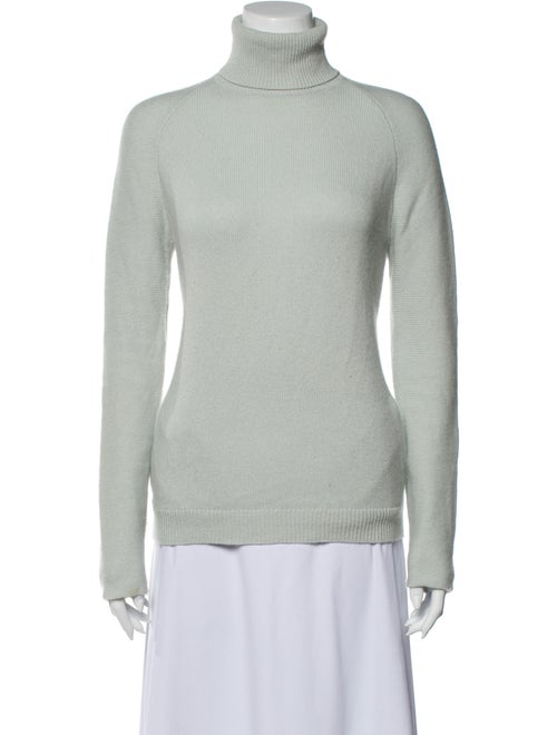 Theory Cashmere Turtleneck Sweater Green