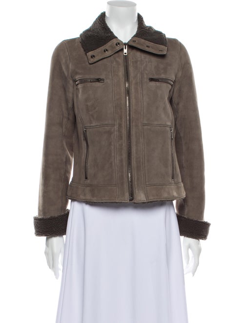 Theory Shearling Utility Jacket Brown