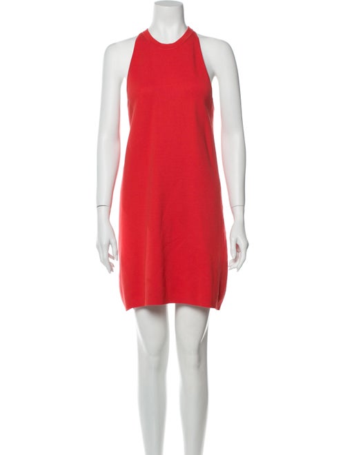 Theory Crew Neck Mini Dress Orange