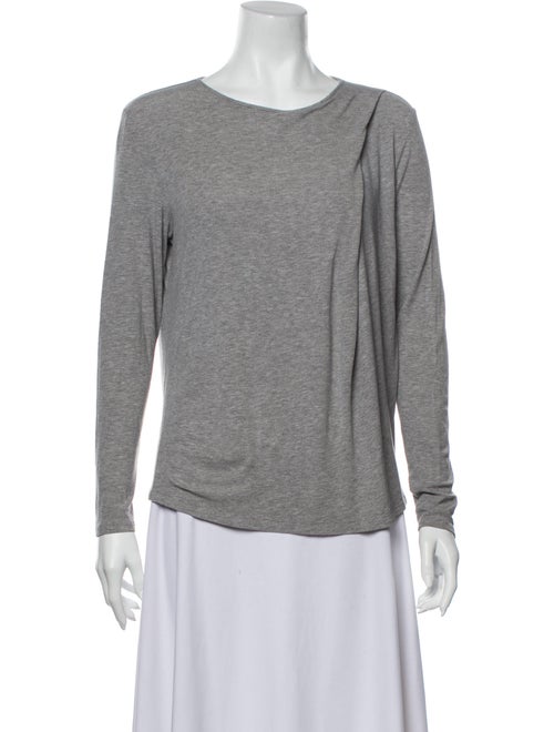 Theory Scoop Neck Long Sleeve T-Shirt Grey