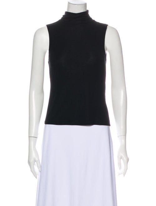 Theory Turtleneck Sleeveless Top Black
