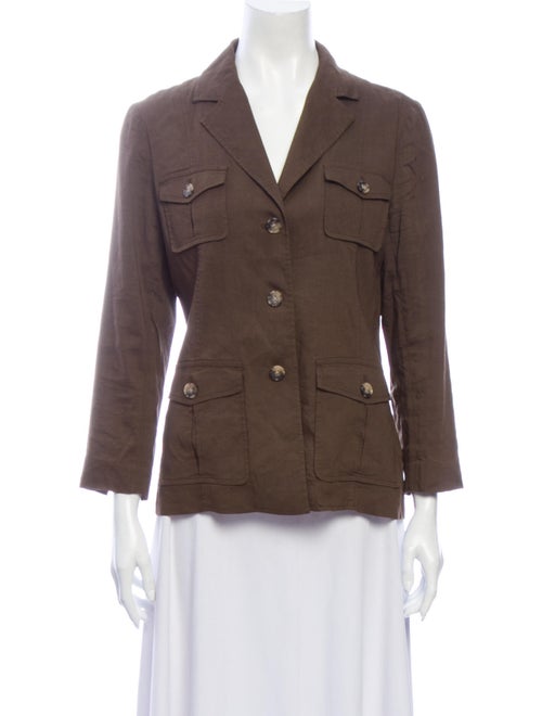Theory Linen Utility Jacket Brown
