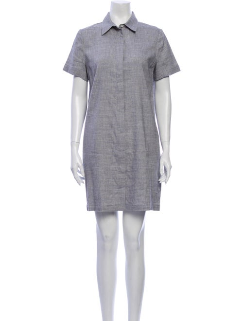 Theory Linen Mini Dress Grey