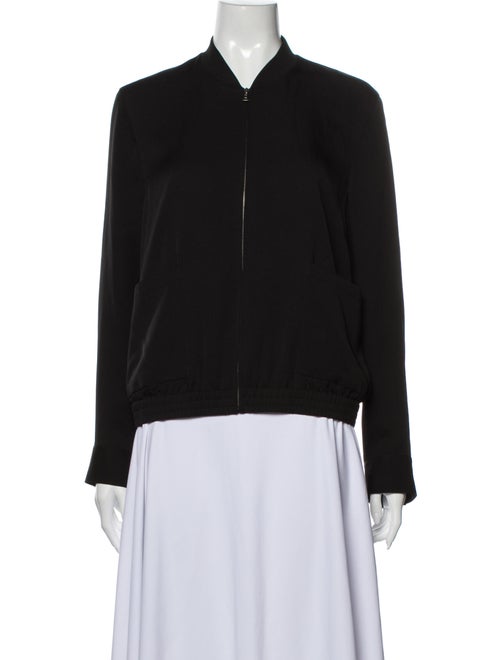 Theory Silk Bomber Jacket Black