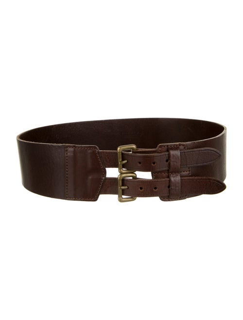 Theory Leather Waist Belt gold