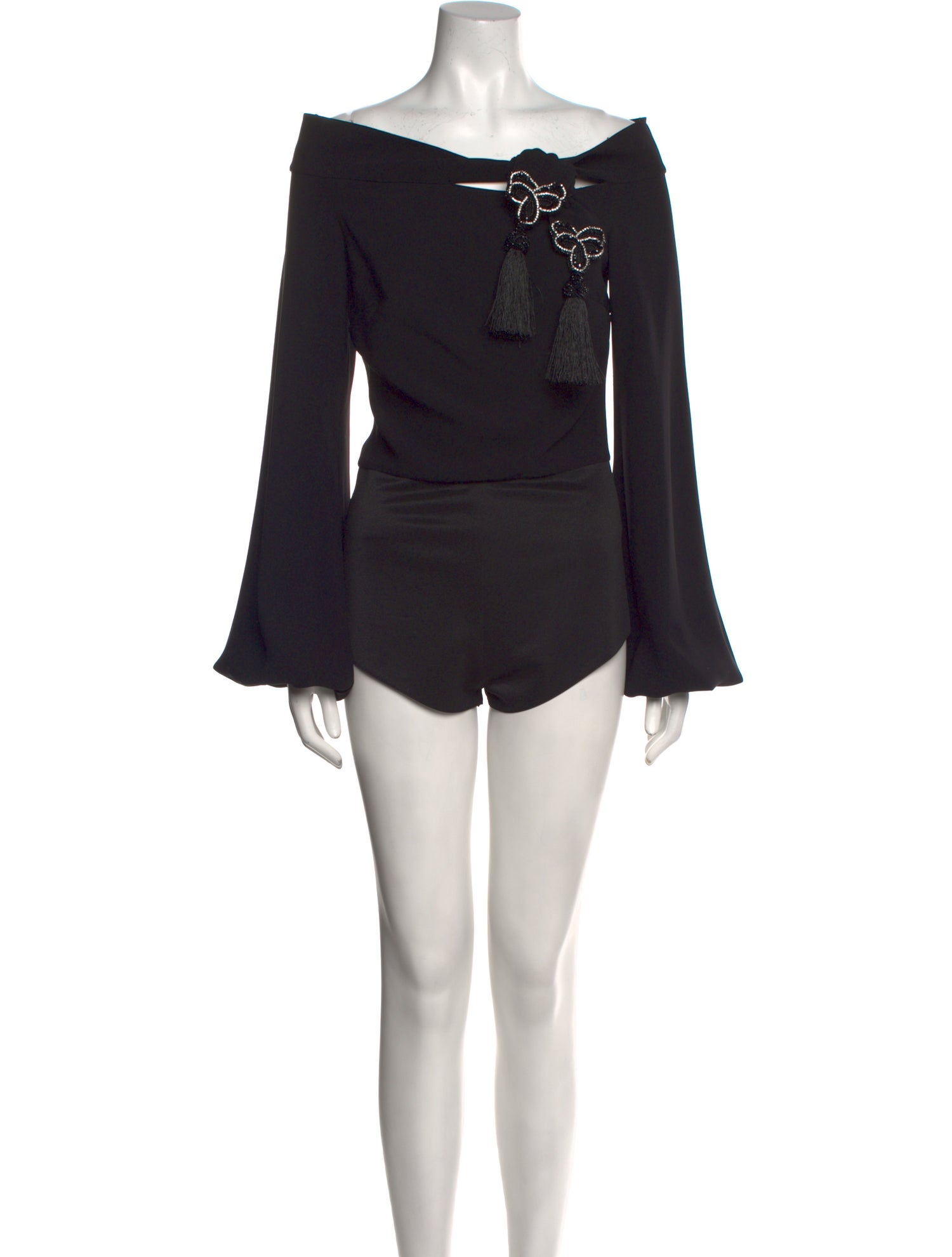 Tarik Ediz Off-The-Shoulder Long Sleeve Bodysuit