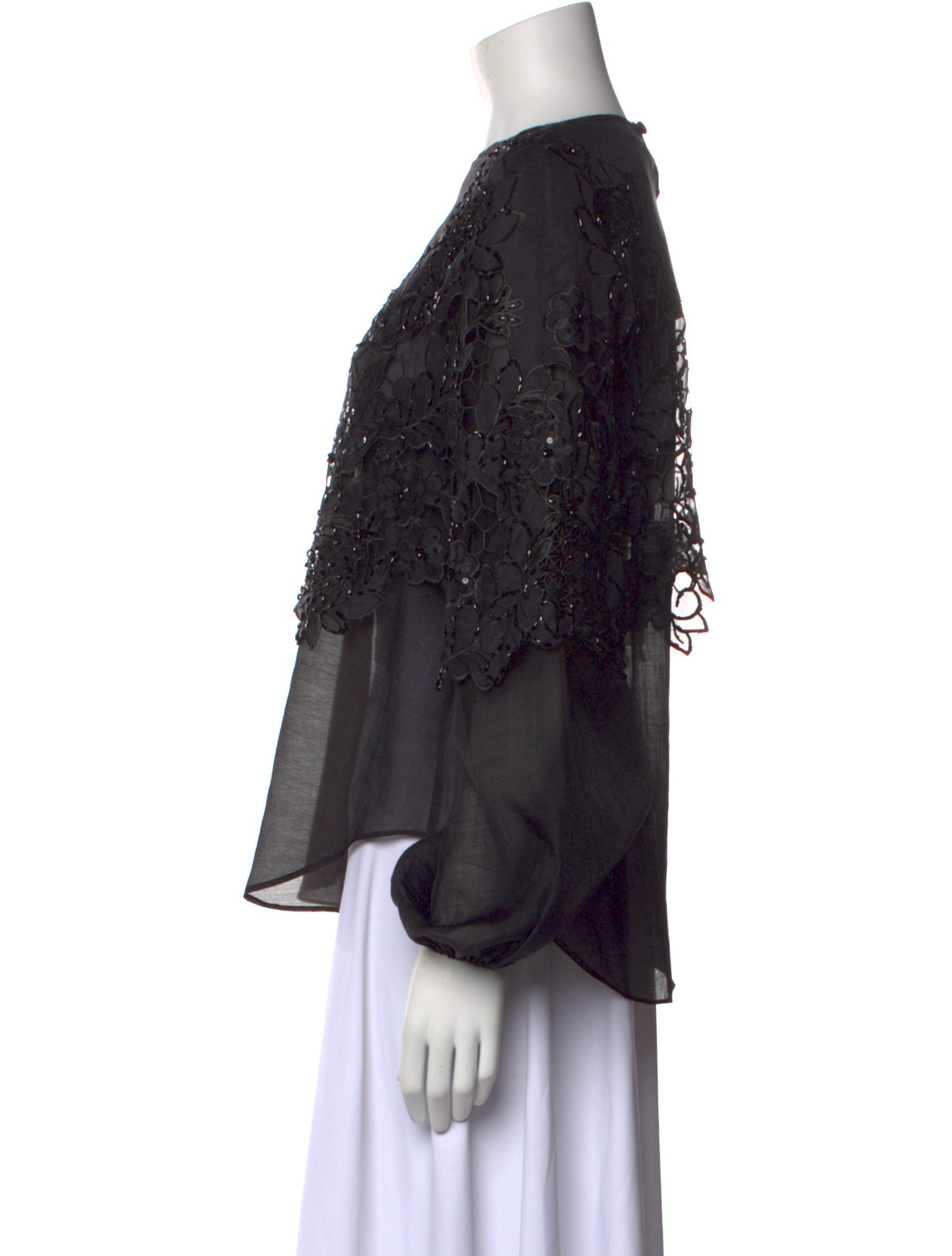 Tarik Ediz Bateau Neckline Long Sleeve Blouse