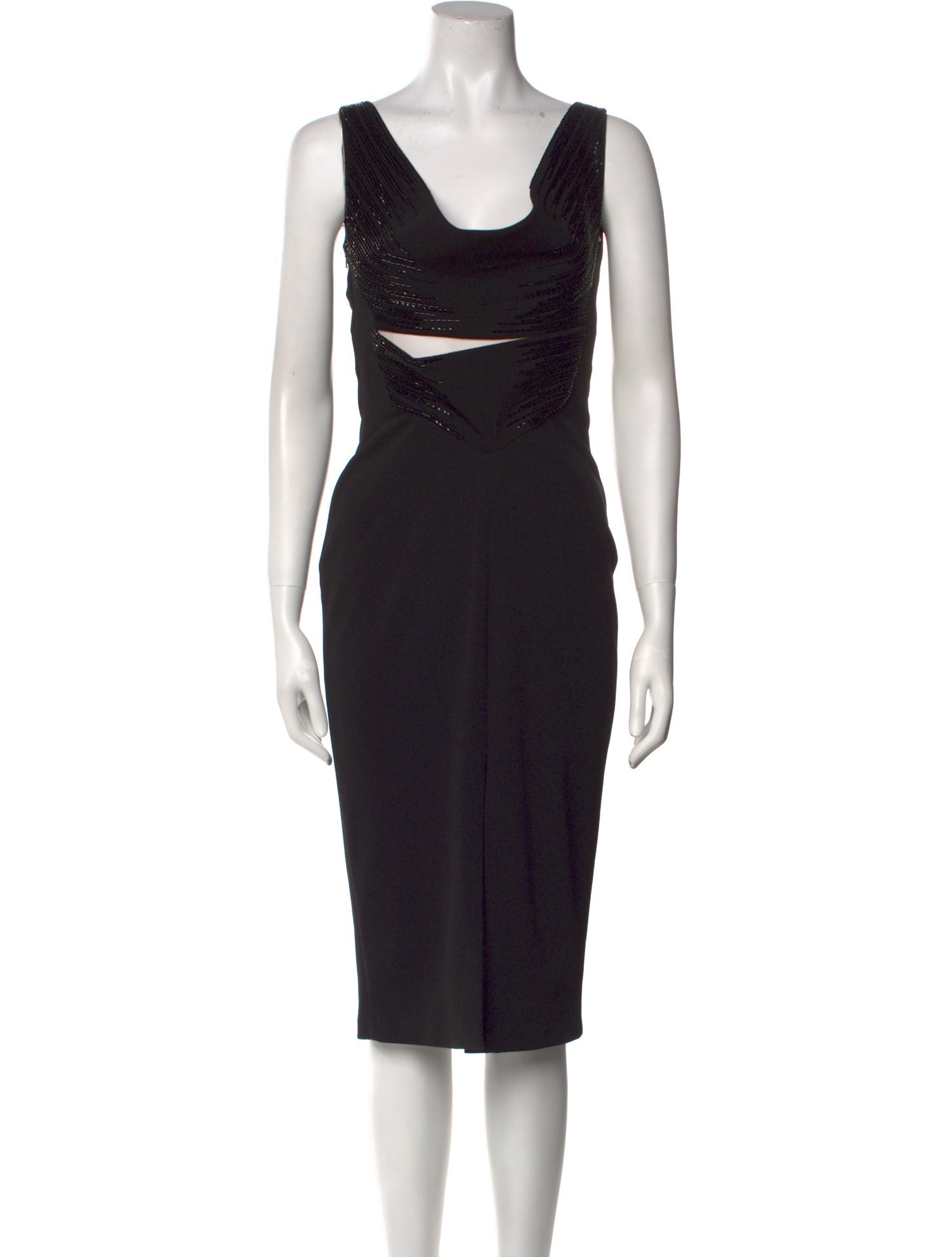 Tarik Ediz Cowl Neck Midi Length Dress