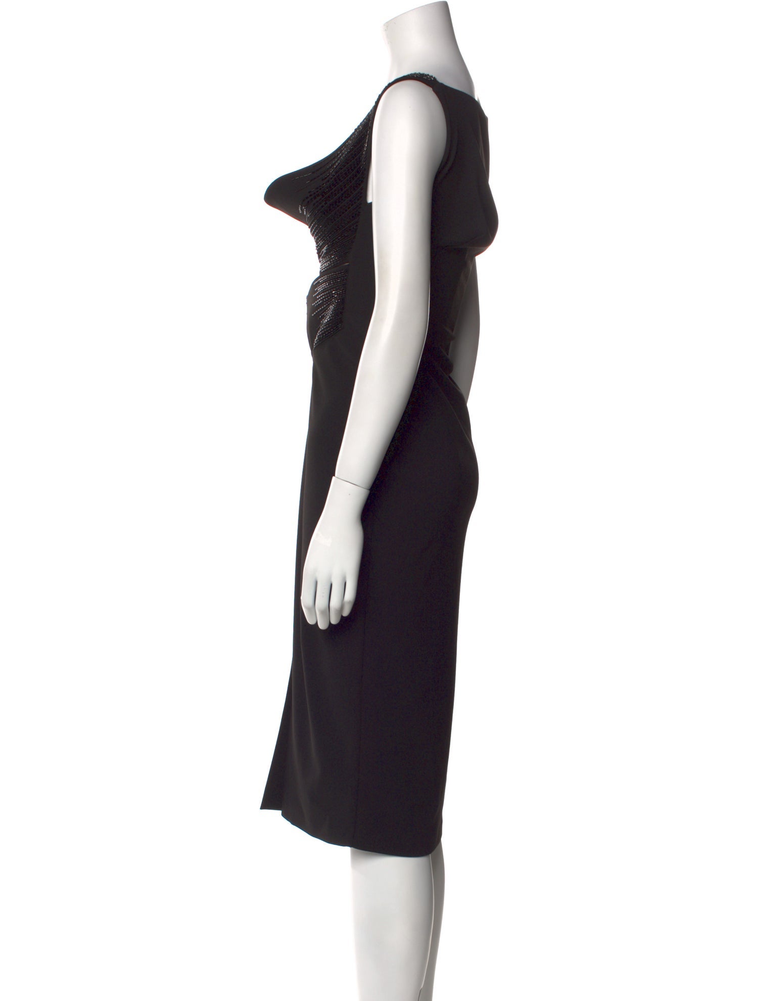 Tarik Ediz Cowl Neck Midi Length Dress