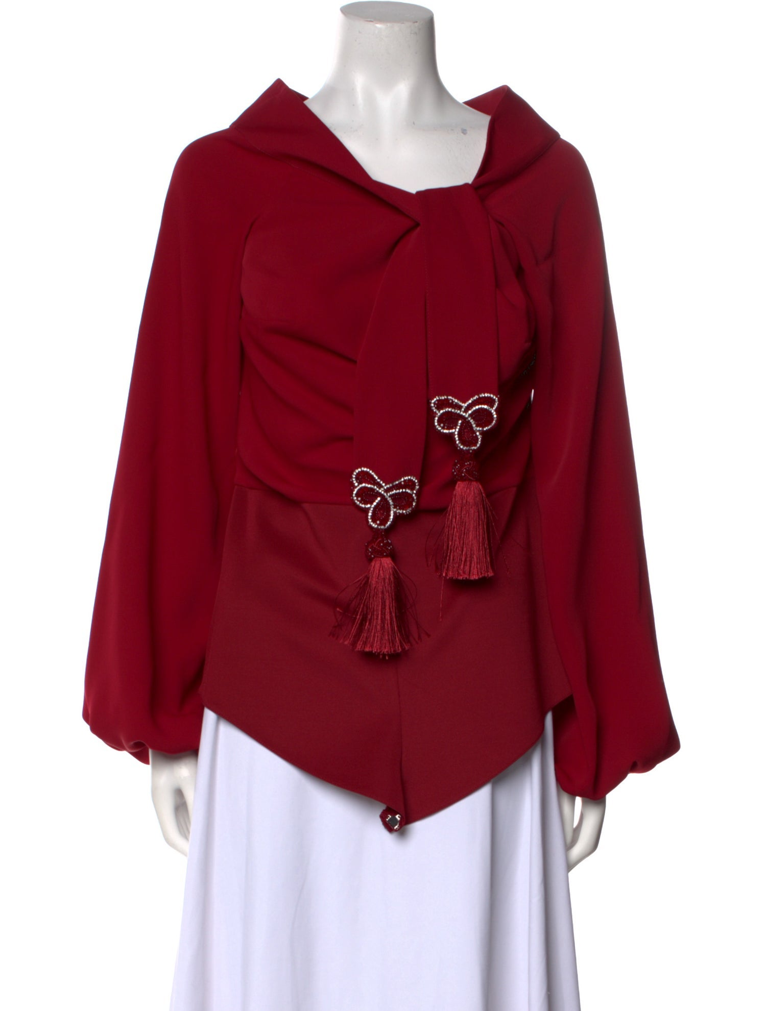 Tarik Ediz Cowl Neck Long Sleeve Blouse w/ Tags