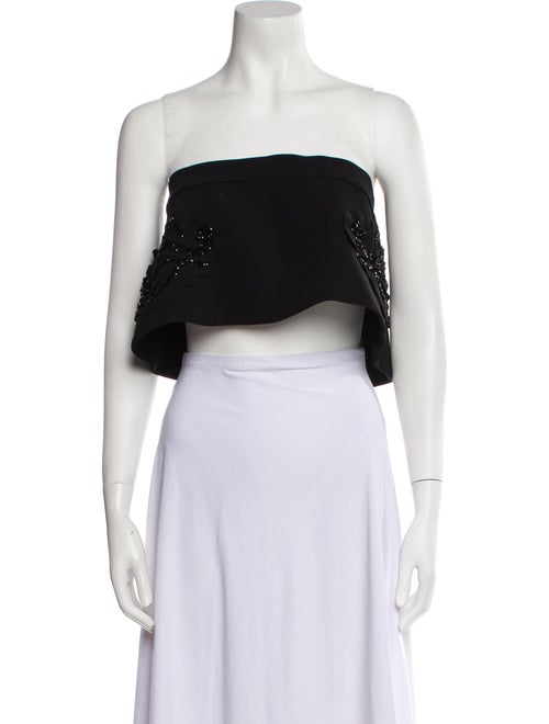 Tarik Ediz Strapless Crop Top