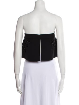 Tarik Ediz Strapless Crop Top