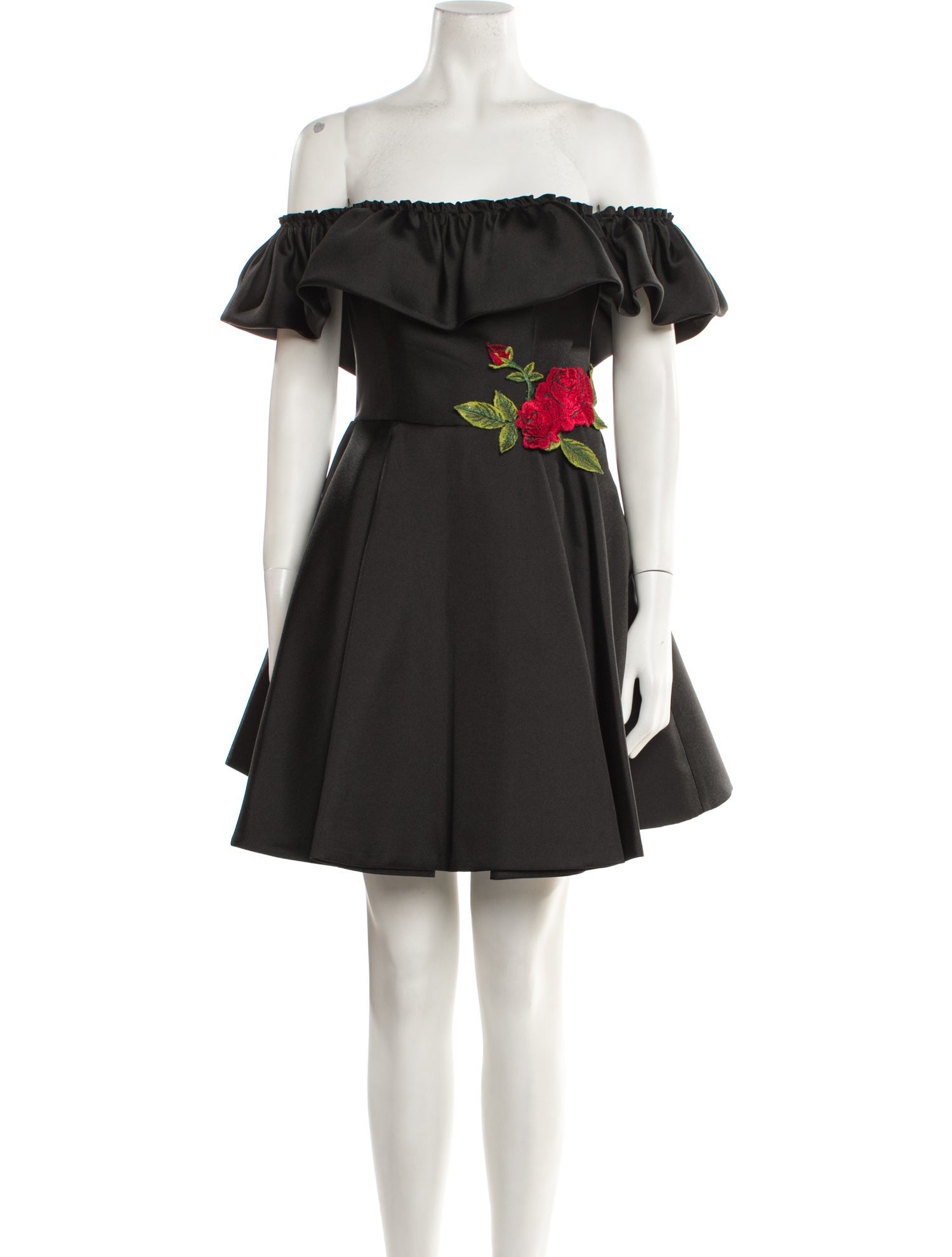 Tarik Ediz Off-The-Shoulder Mini Dress