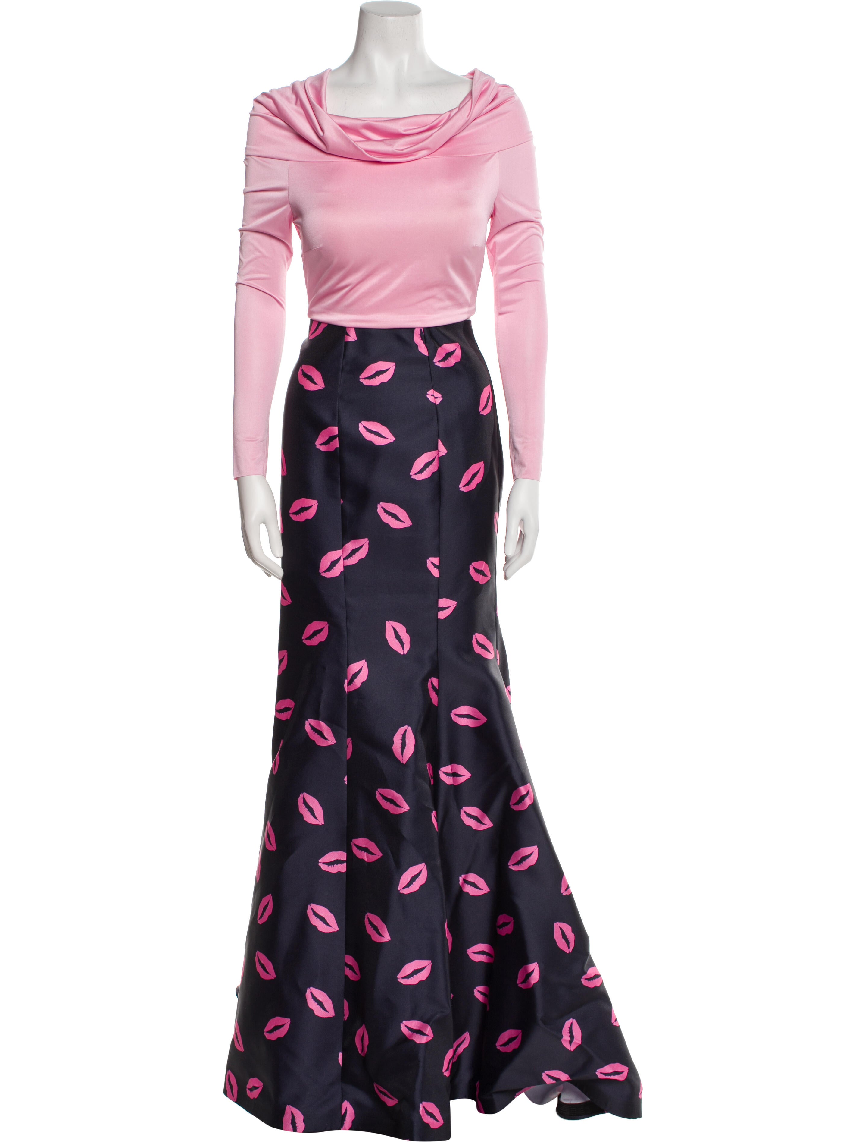 Tarik Ediz Printed Skirt Suit w/ Tags