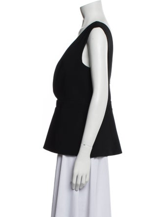 Tarik Ediz V-Neck Sleeveless Top