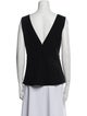 Tarik Ediz V-Neck Sleeveless Top