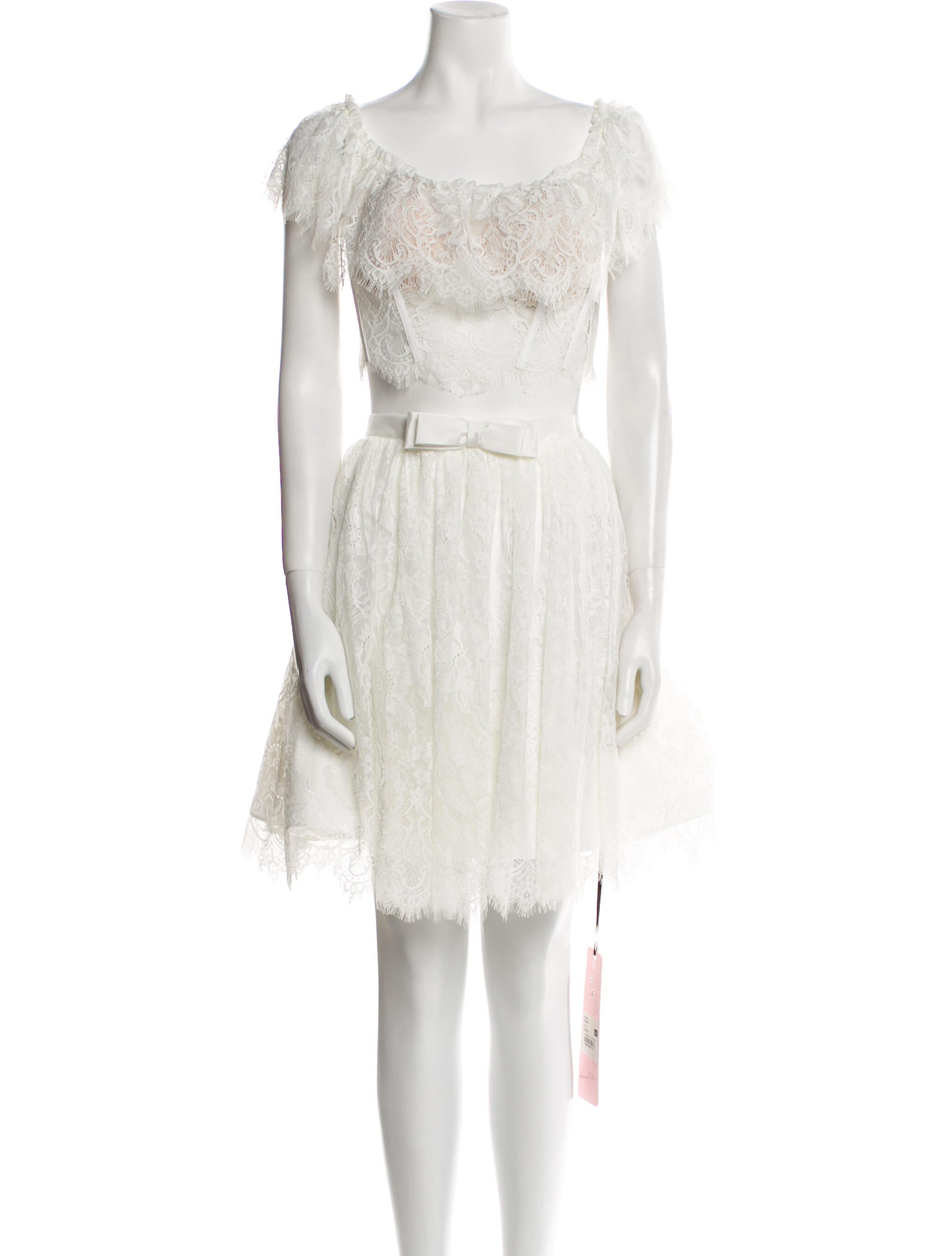 Tarik Ediz Lace Lace Pattern Skirt Set