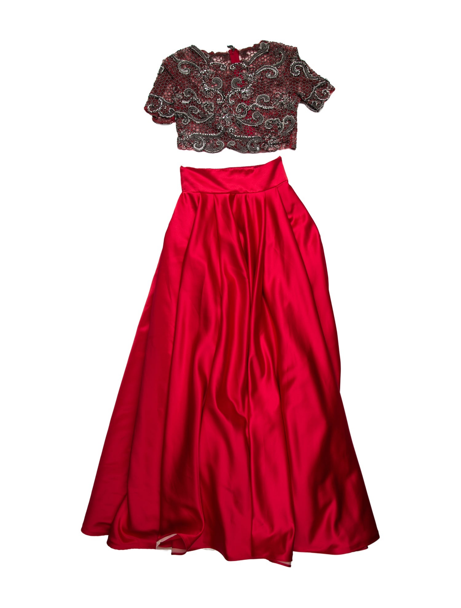 Tarik Ediz Lace Pattern Dress Set