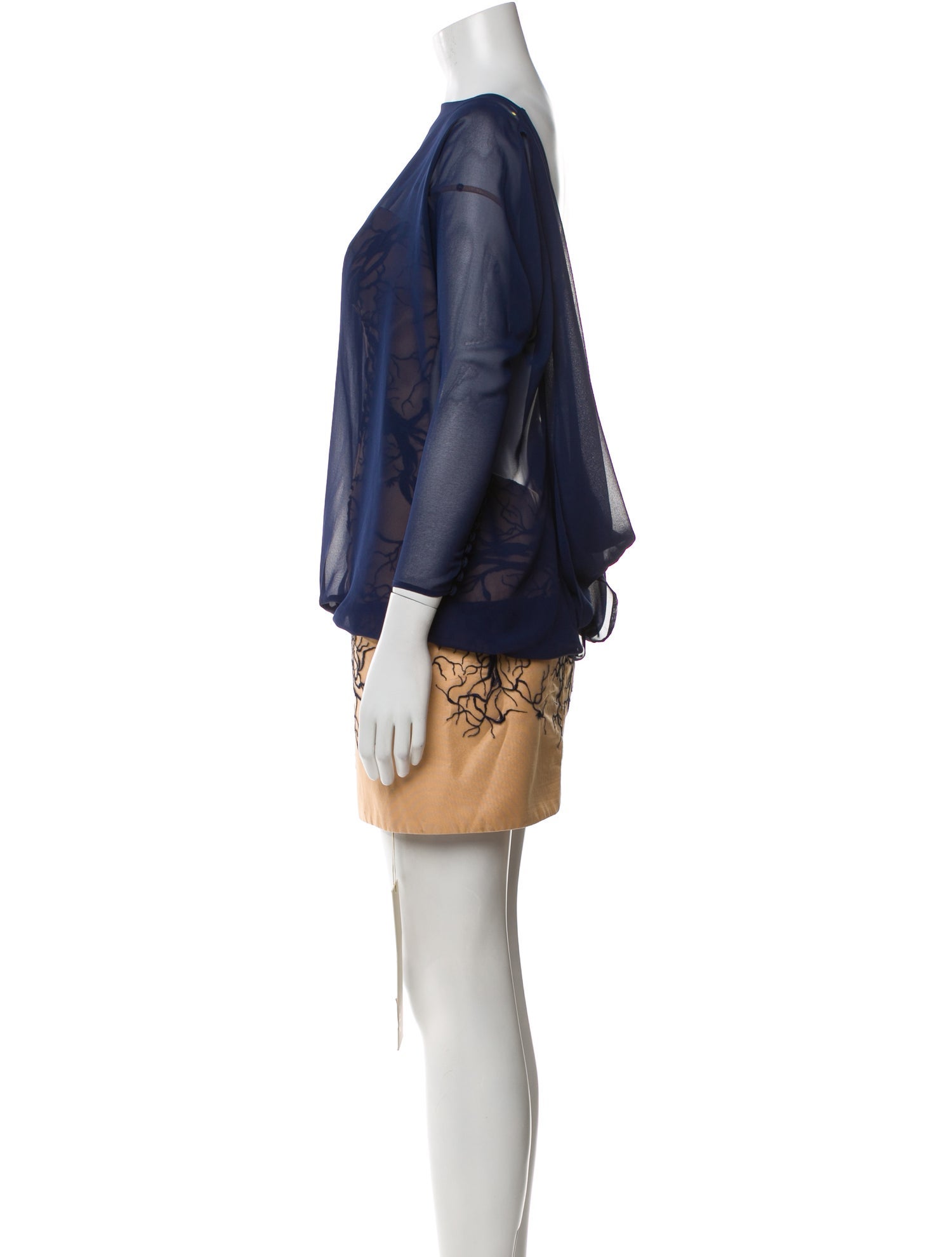 Tarik Ediz Printed Knee-Length Dress