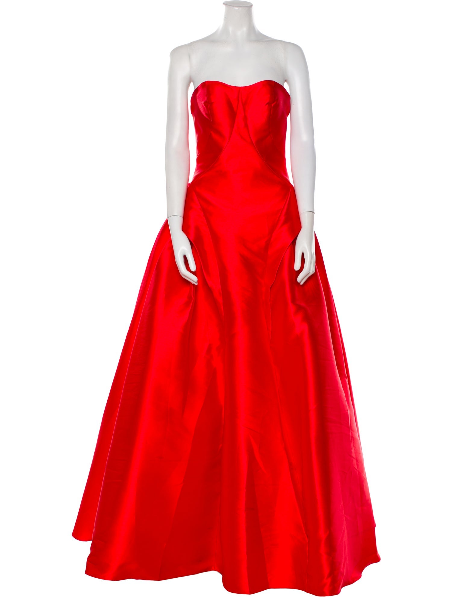 Tarik Ediz Strapless Long Dress