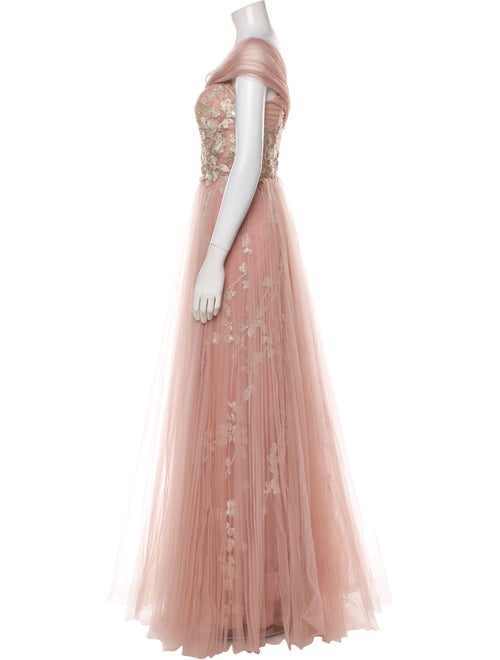 Tarik Ediz V-Neck Long Dress