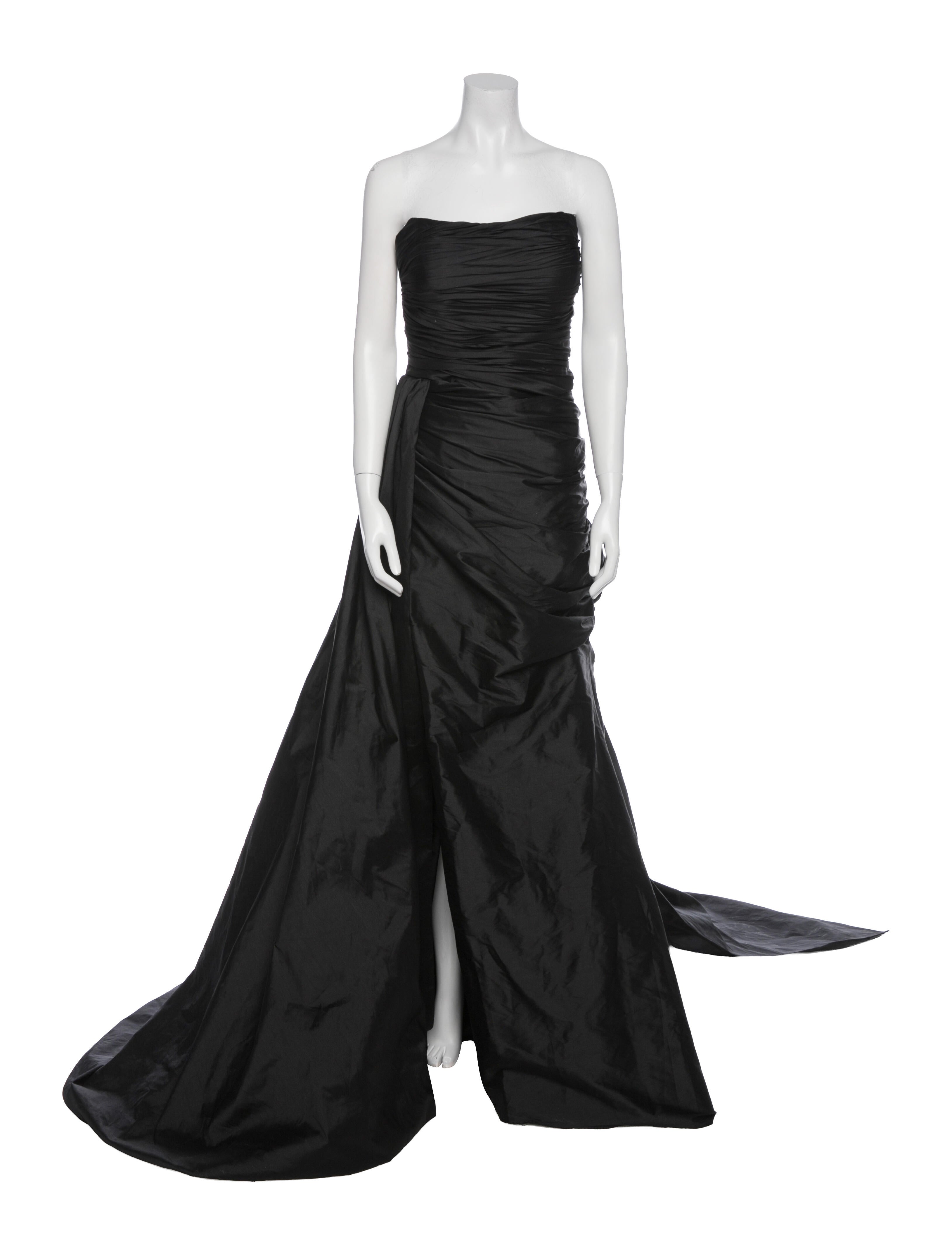 Tarik Ediz Strapless Long Dress