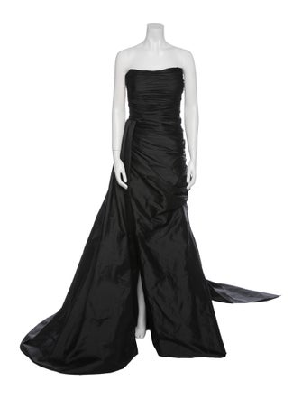 Tarik Ediz Strapless Long Dress
