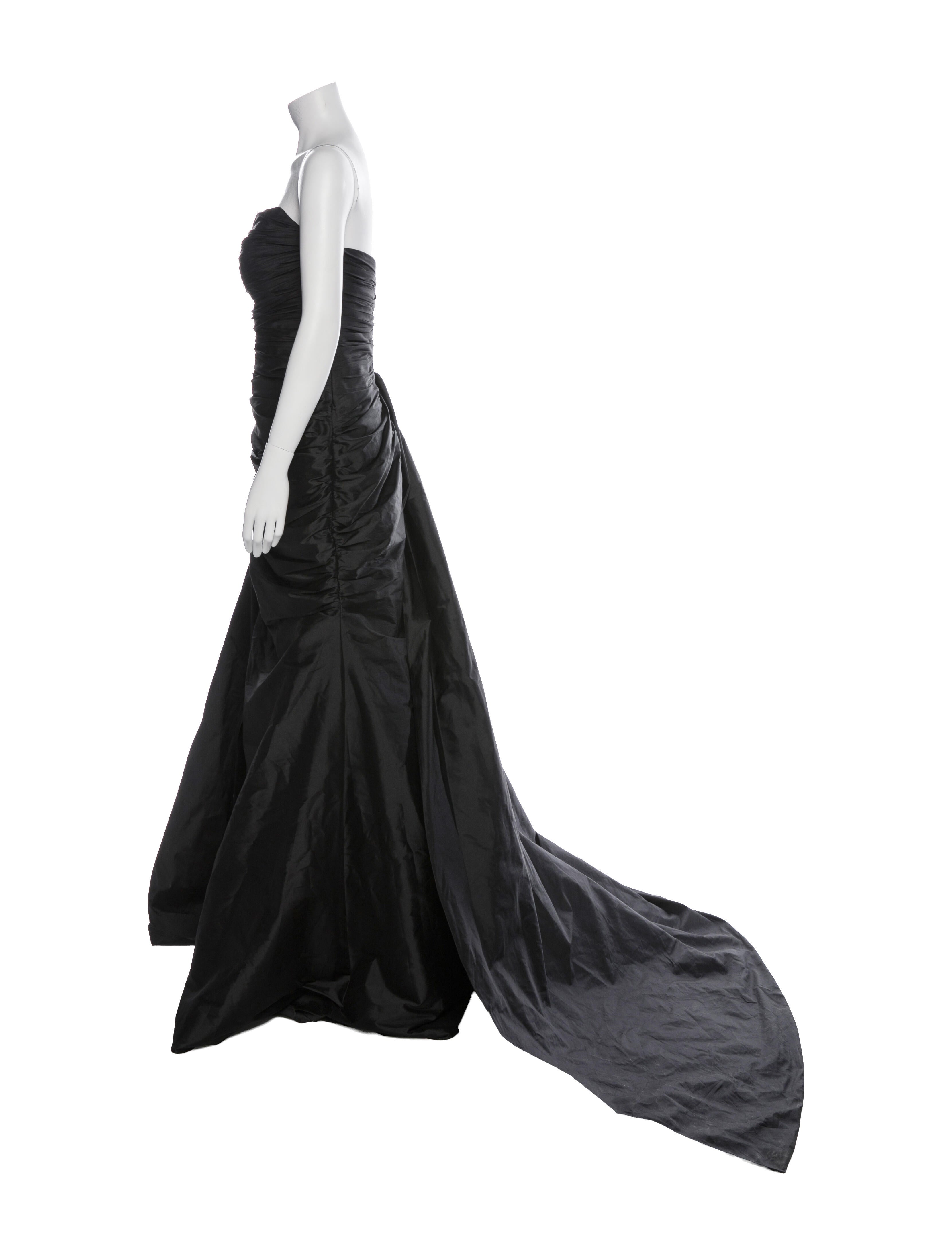 Tarik Ediz Strapless Long Dress
