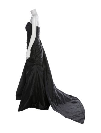Tarik Ediz Strapless Long Dress