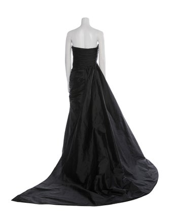 Tarik Ediz Strapless Long Dress