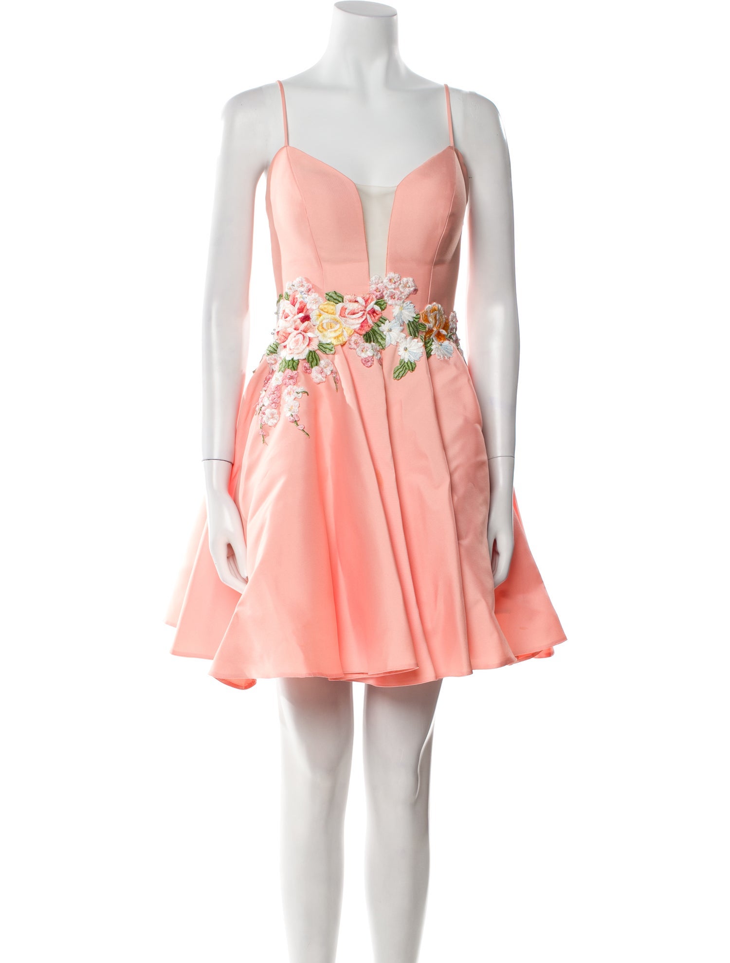 Tarik Ediz V-Neck Mini Dress