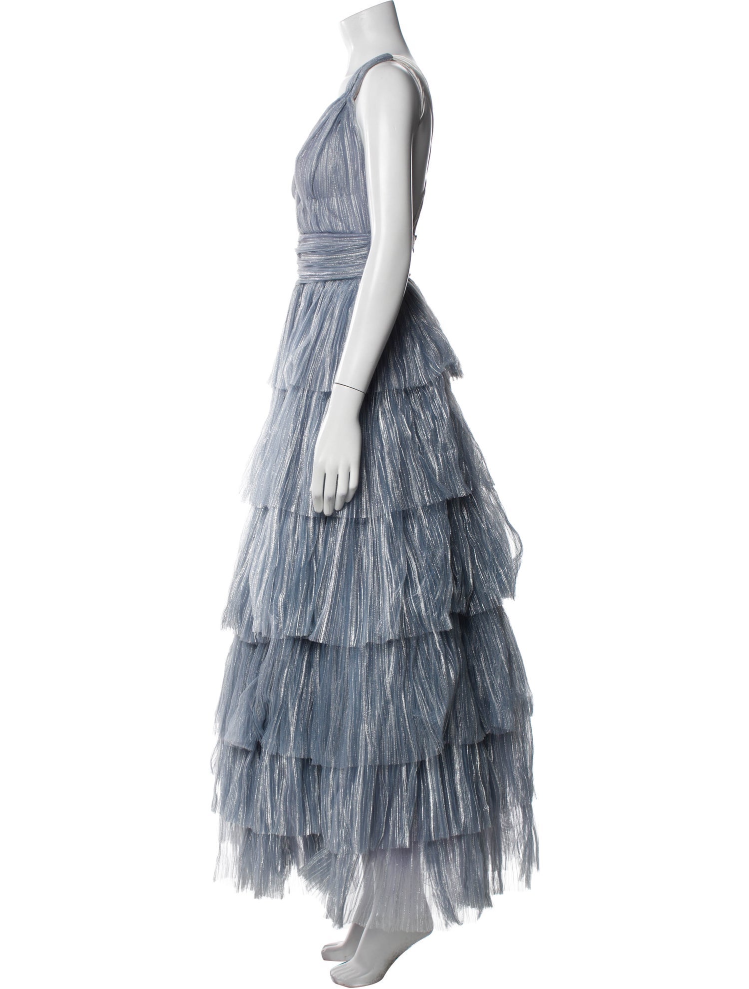 Tarik Ediz Striped Long Dress