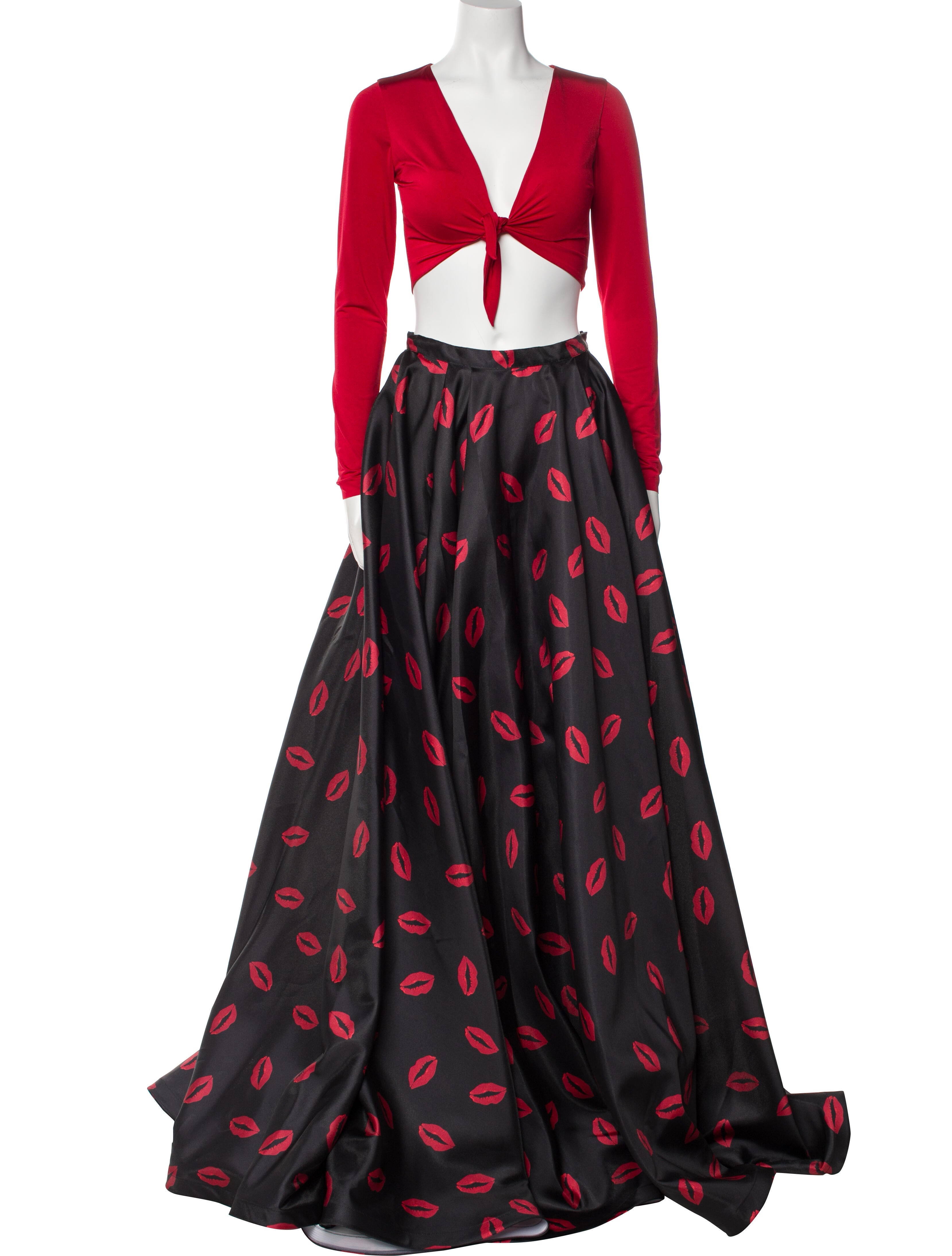 Tarik Ediz Printed Skirt Set w/ Tags