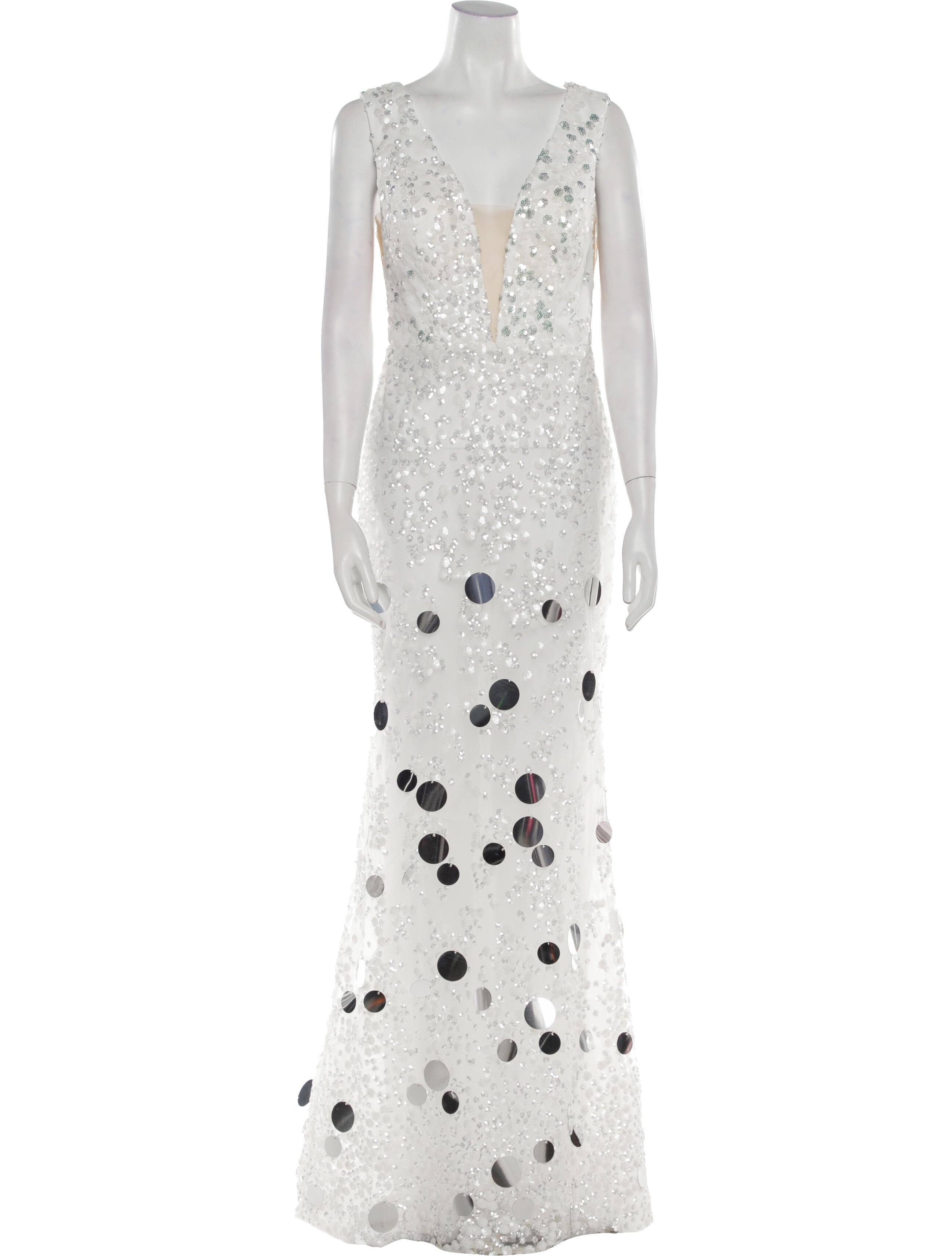 Tarik Ediz Lace Pattern Long Dress