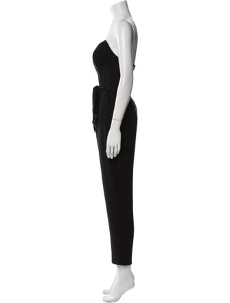 Tarik Ediz Printed Strapless Jumpsuit