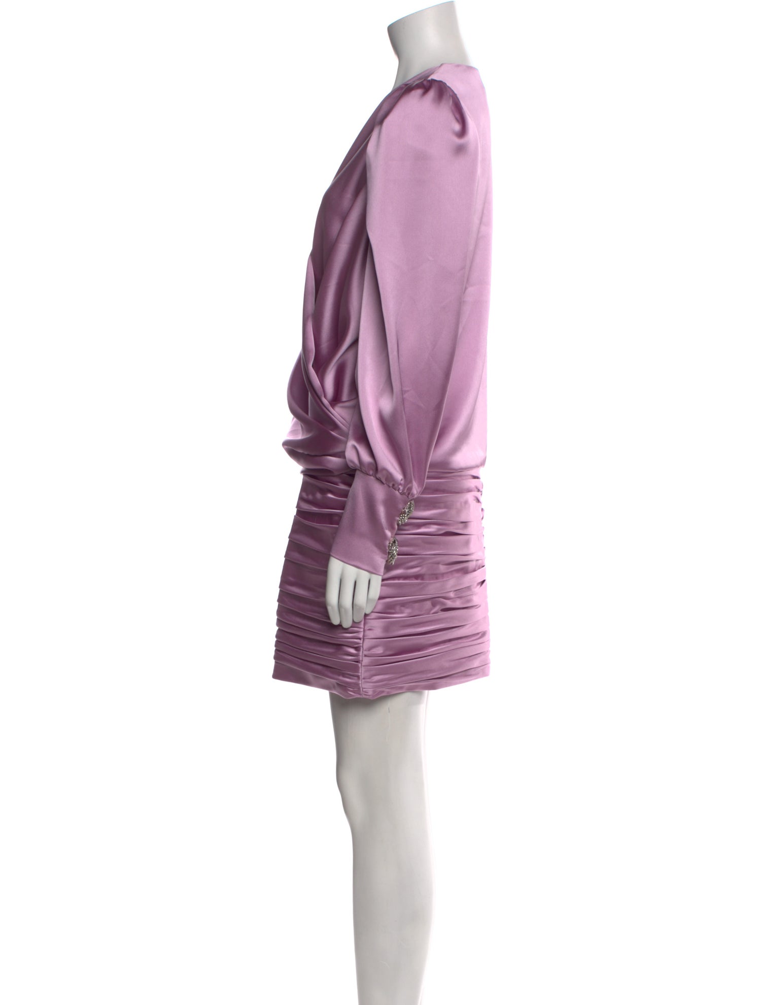 Tarik Ediz V-Neck Mini Dress