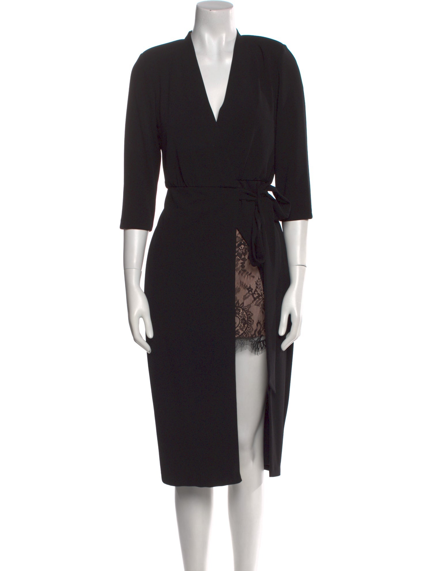 Tarik Ediz V-Neck Midi Length Dress