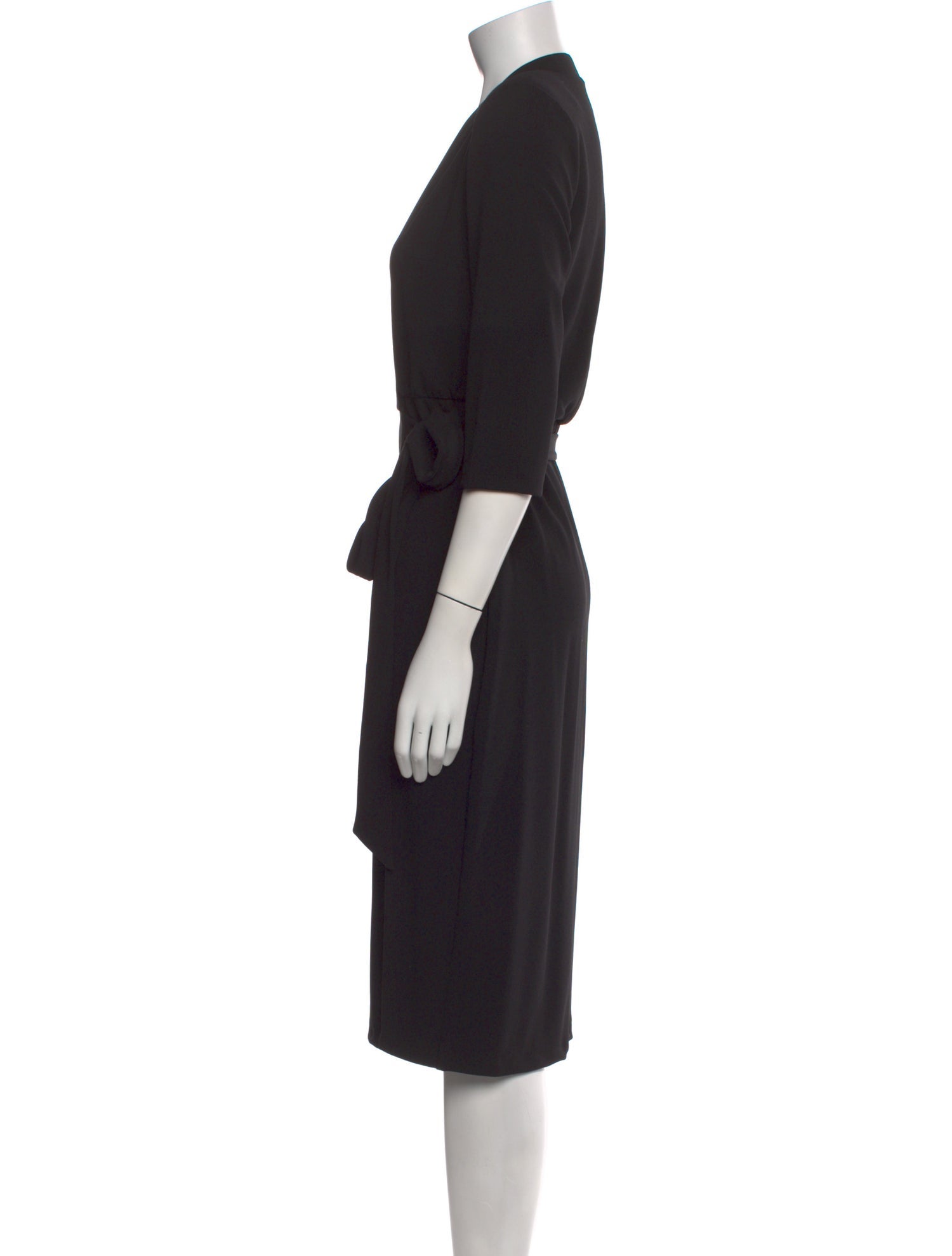 Tarik Ediz V-Neck Midi Length Dress